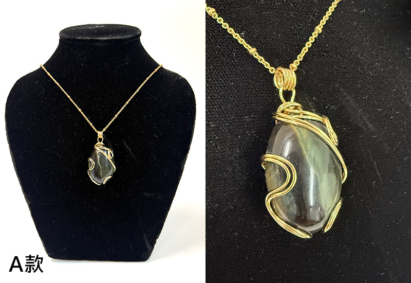 天然石簡約墬飾(004)